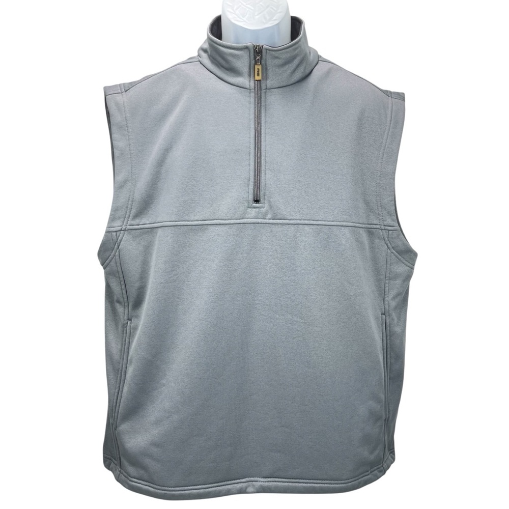 Ping Collection Men’s Size Large Gray‎ 1/4 Zip Golf Vest Polyester Performance